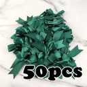 Satin Gift Bows, Decorative Ribbon Bows, 50 Pack (Green)
