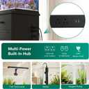 Heybly 20-29-37 Gal Fish Tank Stand with Power Outlets & Cabinet HAS012BK