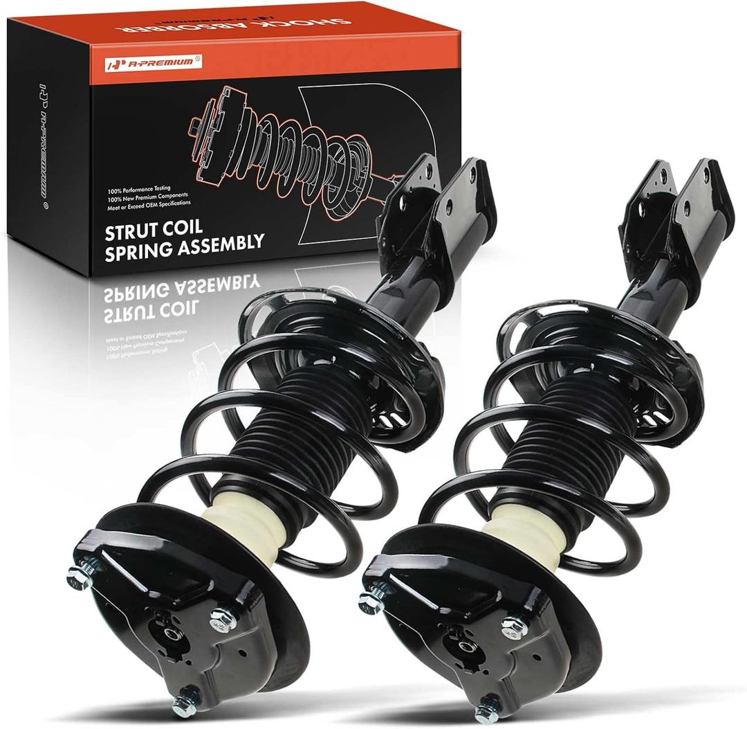 A-Premium Front Complete Struts Compatible with Mercedes-Benz [AWD] C230 2008-2009, C250 2010-2012, C300 2008-2014, C350 2008-2014 - 2x Replacement Suspension Shock Absorber with Coil Spring Assembly