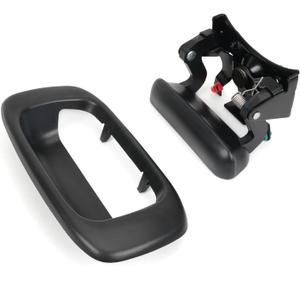 Tailgate Handle Latch and Bezel Trim with Rod Clips Replacement for 1999-2007 Chevy Chevrolet Silverado and GMC Sierra 1500 2500 3500 Replaces# 15997911, 15228539, 15228541, 15228540