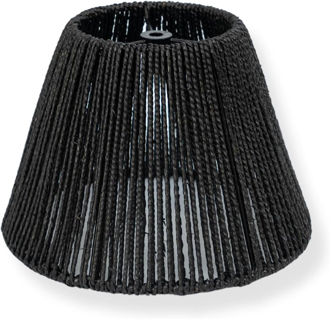 Wicker Seagrass Lamp Shade, Rustic Farmhouse Bell Lampshade Replacement for Table and Floor Lamps, Rattan Pendant Light Cover for Living Room, Bedroom, Kitchen Decor