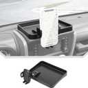 JeCar for JK Phone Holder Mount Center Console Dash Tray Storage Organizer for 2007-2010 Jeep Wrangler JK JKU Black