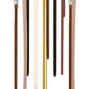 66 Inch Tall Tie Rack Belt Display Shelf, Floor Standing Belt Hanger 2 Tier Retail Scarf Stand Jewelry Necklaces Organizer Shawls Purse Shelf for Clothing Store Home (Gold)