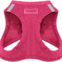 Voyager Step-in Plush Dog Harness  Soft Plush, Step in Vest Harness for Small and Medium Dogs by Best Pet Supplies - Harness (Fuchsia Corduroy), XS (Chest: 13-14.5")