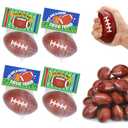 24 Pack Footballs Stress Balls Sport Party Favors for Kids 4-8 8-12 Bulk Foam Football Decorations Goodie Bag Stuffers Easter Basket Fillers Classroom Prizes Boys Footballs Birthday Party Suppliers