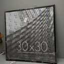 Americanflat 30x30 Picture Frame with Polished Plexiglass - Streamline Collection - Thin Border Square Frame for Wall Display - Hanging Hardware Included - Black