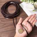 GORGECRAFT 5M Cowhide Leather Cord Genuine Leather Strips Strap 4mm Wide Flat Coconut Brown Leather String 4mm Thick Braiding Thread Rope for DIY Crafts Bracelets Neckacle Jewellery Making Boot Lace