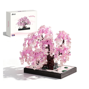 Wise Block Cherry Blossom Tree Building Block Set for Adult 900 Pcs Artificial Bonsai Tree Plants for Home Decor, Adult Ages 18+,Easter Gift for Women Set