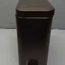 Homie Soft Close, Slim Trash Can 1.6 Gallon with Anti - Bag Slip Liner and Lid, Use as Mini Garbage Basket, Slim Dust Bin, or Decor in Bathroom, Restroom, Kitchen, or Bedroom (Bronze)