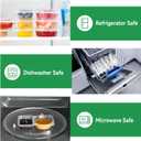 2 x 20 Pack 4.5 oz Snack Pack Containers with Lids, 2 Compartment Snack Boxes Small Plastic Portion Control Condiment Container for Dipping Sauce, Travel Snacks, Lunch