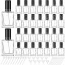 Domensi 30 Pcs 10/15/30/50 ml Glass Perfume Bottles Mini Glass Empty Spray Atomizer Bottles Bulk Refillable Perfume Dispenser Container with Pump Tool for Travel Skin Care (30 ml,Black)