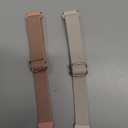 Elastic Nylon Bands Compatible with Garmin Lily 2, 14mm Stretchy Nylon 2 Pack Soft Loop Straps Quick Release Replacement Adjustable Wristband for Lily 2 Classic/Active Smart Watch Accessory for Women (Starlight+Pink)