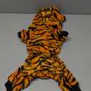 Dog Tiger Halloween Costume Cat Hoodies with Bunny Ears and Tail Puppy Warms Hooded Coat Pet Winter Clothes for Small Medium Dogs Kitten Kitty (Orange, Medium)