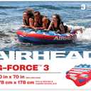 Airhead G-Force Towable Tube for Boating, 1-4 Rider Inflatable Boat Tube for Water Tubing, Heavy Duty Full Nylon Cover, Stabilizer Fins with Neoprene Knuckle Guards, Speed Safety Valve