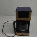 West Bend Timeless 12-Cup Programmable Coffee Maker with Brew Strength Selector for Hot and Iced Coffee, Includes 1-4 Cup Brew Option and Permanent Filter (Blue/Gold)