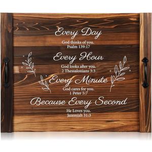 Patelai Noodle Board Stove Wooden Cover Stove Top Cutting Board with Handles 27.5 X 21.6 Inches Sink Cover for Electric Gas Burners Kitchen Counter Space(Christian Style)
