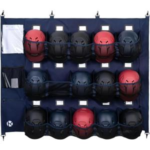 Baseball/Softball Dugout Organizer  15+ Helmet & Glove Storage Bag, MilitaryGrade 900D Fabric & 6 Reinforced Steel Hooks