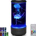 Jellyfish Lamp with Bluetooth White Noise Sound, 33 LED 7-Color Changing Light with 5 Levels Brightness Jellyfish Aquarium Mood Lamps for Relaxing Decorating, Great Gift for Kids Adults