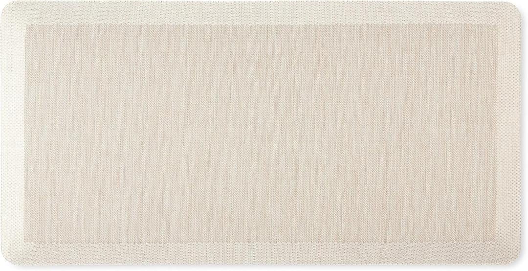 MARTHA STEWART Mira Modern Heathered Anti-Fatigue Air-Infused Kitchen Mat, Beige, 19.6"x39"