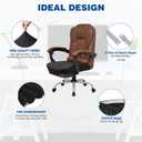 NeColorLife Large Seat Cover for Office Chairs Stretchy & Washable Slipcover for Oversized Cushions, Fits 19.726", Black (Seat Only)