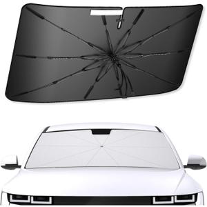 SXCY for 2022-2024 2025 Hyundai Ioniq 5 Windshield Umbrella Sunshade [Easier Foldable] 2023 2024 2025 Ioniq 5 Accessories Sunshade Umbrella for 2024 2025 Ioniq 5 Windshield Umbrella Sun Shade