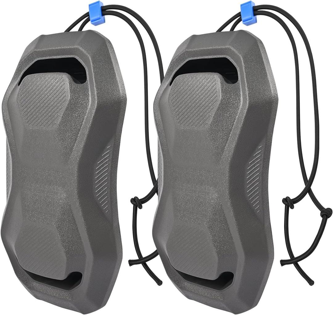 2Pcs Boat Fenders Boat Bumpers for Docking with Nylon Rope for Edge or Side, Boat Dock Bumpers Fender,Marine Fender Guard for Yachts, Sailing Dinghies, Bass Boats Accessories (Gray)