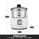 Waring Commercial 6001C Heavy Duty Juice Extractor 3600 RPM, 120V, 5-15 Phase Plug,White