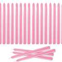 10 Inch Pink Taper Candles Set of 20, Dripless and Unscented Candle Sticks for Dinner, Shabbat, Halloween, Christmas, Wedding, 8 Hours