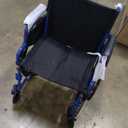 Drive Medical Blue Streak Lightweight Wheelchair - Portable Folding Mobility Aid - Swing-Away Footrests - Desk Arms - Durable Steel Frame - Easy Transport & Storage - 20-Inch Seat