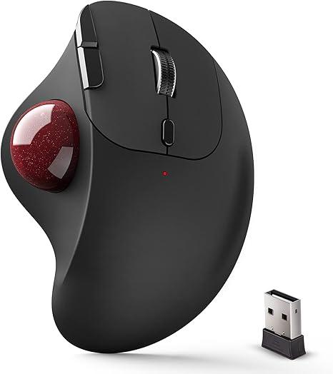 ECHTPower Trackball Mouse, Easy Thumb Control Ball Mouse, Precision and Smooth Tracking, Wireless Mouse Support 3 Device Connection(2.4G or BT), Rollerball Mouse for PC/Laptop/Mac/Windows