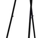 SULIANG Metal Easel Stand with Chain Support for Mirror, Iron Floor Easels for Display Wedding Sign, 58 Inch Adjustable Arts & Crafts Easels(Black)