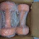 Yes4All Neoprene Coated Dumbbell Hand Weight Sets of 2 - Multiple Weight Options with 15 Colors, Anti-roll, Anti-Slip, Hexagon Shape (M. Dark Orange - 15lbs - Pair)