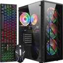 STGAubron Gaming PC Desktop,Core i5-9400F,RX 580 16G,16G DDR4,1T SSD
Gaming Computer Tower for Streaming,Video Editing,Home,School,I5 up to 4.1GHz,ARGB Fan,WiFi,BT 5.0,4K HDMI,Win11 Home,Black