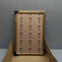 Wood 12x18 Frame Gold, Ornate Natural 18x12in Poster Picture Frame, Modern Golden 12 x 18inch Gallery Wall Photo Frame with HD Plexiglass, Horizontal Vertical Wall Mounting Display 1pcs