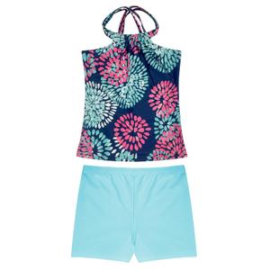 Girls Halter Tankini Swimsuit with Shorts 6-7Y