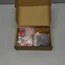 Roowest 96 Pcs Miniature Ornaments for Snow Globe Kit DIY Christmas Village Decoration Christmas Figurines Mini Ornaments with Snowman Reindeer Santa Claus Snowflake(Gold)