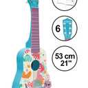 Lexibook, Disney Stitch, My First Guitar for Children, 6 Nylon Strings, 53 cm / 21'', Guide Included, Blue, K200D