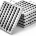 NOOTA Pack of 6 Hood Filters 19.5W×24.5H Inch, 430 Stainless Steel for Commercial Hood Filters, Range Hood Filter for Grease Rated Commercial Kitchen Exhaust Hoods