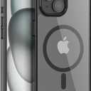 PULOKA for iPhone 15 Transparent Case, Compatible with MagSafe, Clear Protector Slim Cover, Magnetic Phone Case for iPhone 15 6.1 inch Black