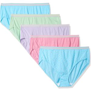 Fruit of the Loom Women's Plus Size "Fit for Me" 5 Pack Microfiber Hi-cut Panties (10)