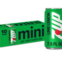 7UP Caffeine Free Lime Lemon Soda Pop, 7.5 fl oz, 10 Pack Cans, BBD11/01/2026