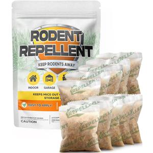 Rodent Repellent, Mouse Repellent Pouches, Mice Repellent Indoor, Mouse Deterrent Outdoor, Rat Repellent, Extra-Strength Rodent-Repelling Pouch, Peppermint to Keep Mice Away from Garage-10P (1.5 Ounce (Pack of 10))