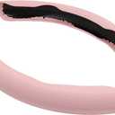 Hordion 2pcs Car Steering Wheel Cover, Segmented Steering Wheel Protector, Anti-Slip and Soft Breathable Car Interior Accessories for Most Vehicle SUV Truck, Pink