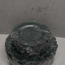 U-QE 60PCS Clear Green Plastic Plates - Green Plates Disposable Heavy Duty - Disposable Plastic Plate for Party, Weddings and Formal Occasions Including 30 Dinner Plate 10" & 30 Appetizer 7"