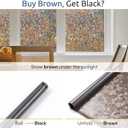 rabbitgoo Window Privacy Film Rainbow Film Decorative Window Sticker, 3D Static Stained Glass Cling Tint for Home Heat Control Non-Adhesive, Brown, 35.4 x 118.1 inches