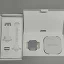 Apple Watch Ultra [GPS + Cellular 49mm] Titanium Case with White Ocean Band, One Size 