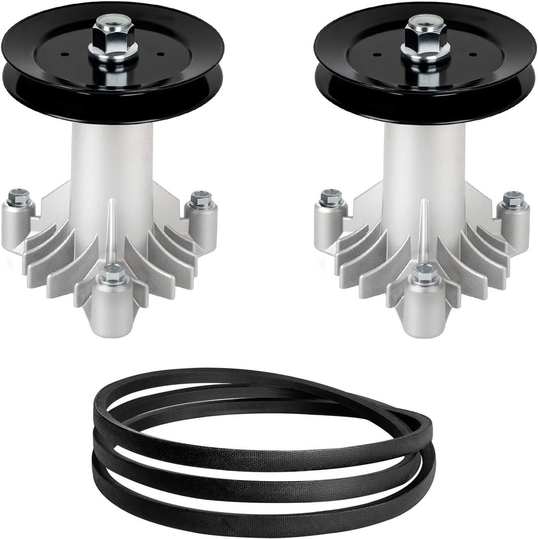 42" Deck Rebuild Kit Compatible with Hu-sqvarna LT130 YTH150 Craftsman LT1000 LT2000 LT4000 LTX1000 Pou-LAN Lawn Mower, 2 Spindle 130794, 2 Pulley 153535, 1 Belt 144959