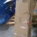 RoyalCraft Farmhouse TV Stand with Sliding Barn Door for TVs up to 65+ Inch, 34" Tall Entertainment Center, Wood Media Console Storage Cabinet for Bedroom, Living Room, Black