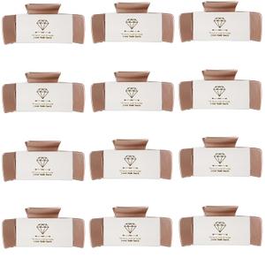 8pcs Bridesmaid Proposal Gifts 4.1 Inch Square Set of 8 Bachelorette Hair Claw Clips ideas Bridal Shower Gift for Wedding Party Favors (12pcs Rose Gold)