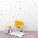 300 Pcs Confetti Wall Decals - Peel and Stick Sprinkle Vinyl Strip Wallpaper Stickers for Kids Bedroom, Nursery & Party Decor